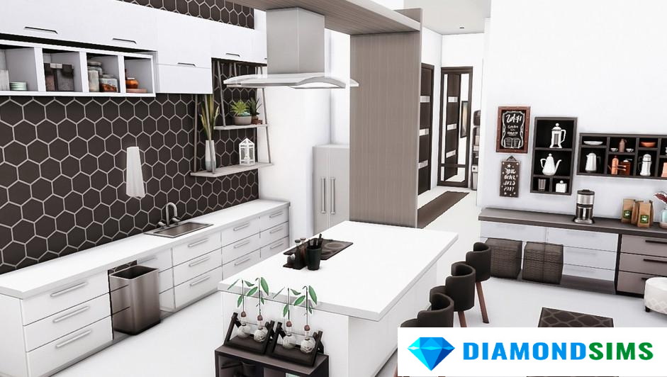 Квартира Минимализм Медина Студиос 930 от nesims для Sims 4